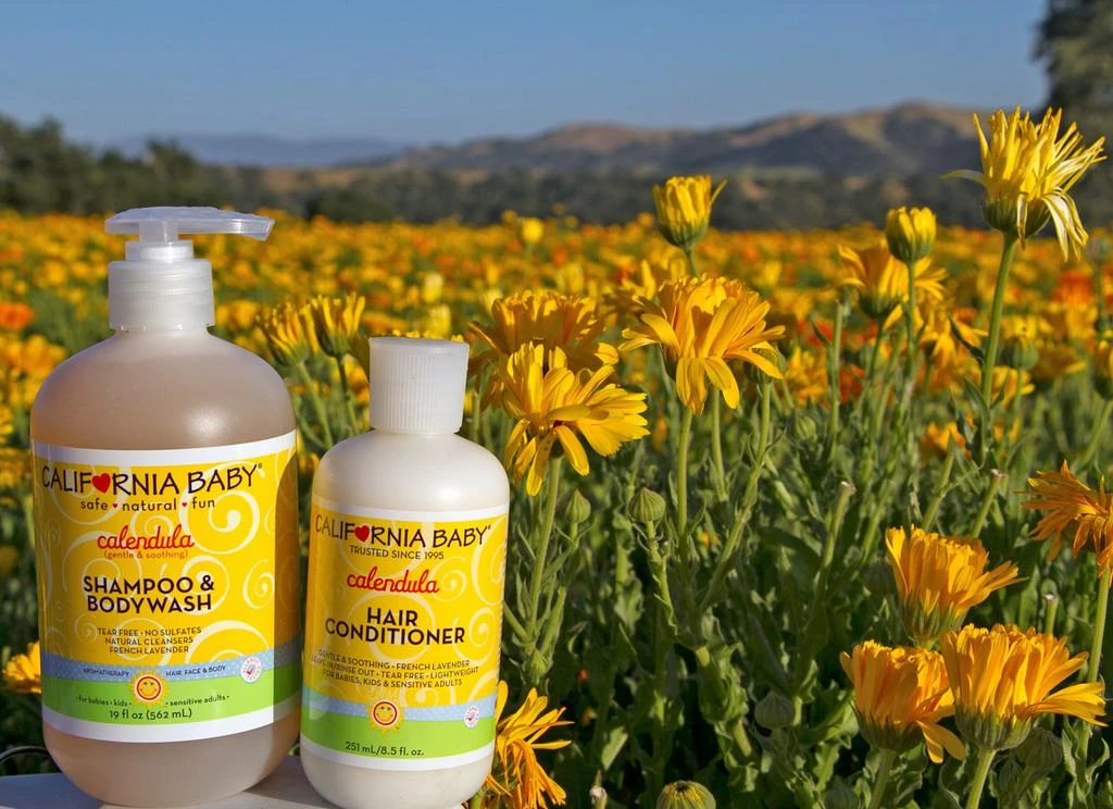 商品California Baby|California Baby Calendula Shampoo and Body Wash | 100% Plant-Based | Allergy Friendly | Soothing Baby Soap and Toddler Shampoo for Dry, Sensitive Skin | 19 oz. (2-pack),价格¥525,第5张图片详细描�述