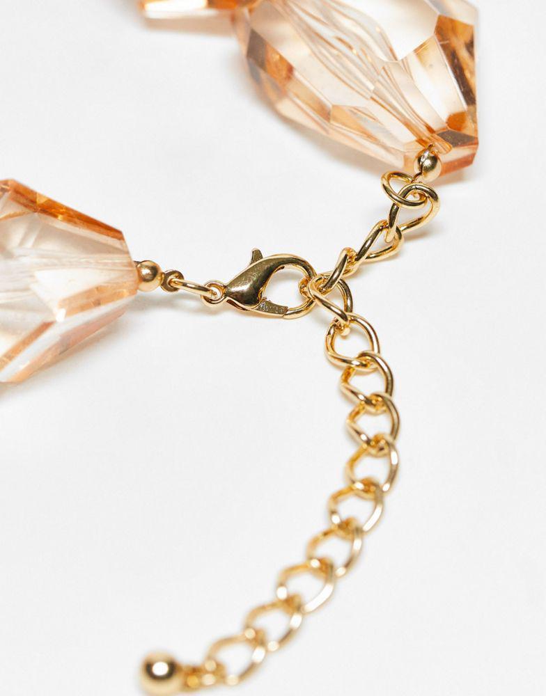 商品Reclaimed Vintage|Reclaimed Vintage statement gem necklace,价格¥135,第6张图片详细描述