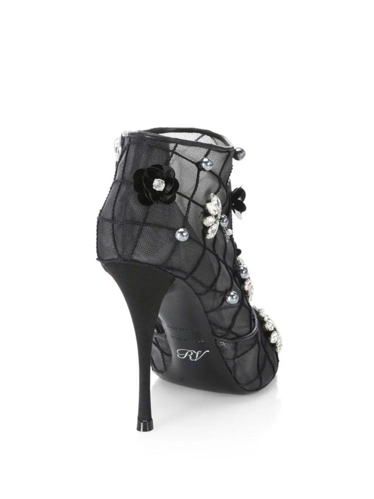 商品Roger Vivier|Floral Point Toe Booties,价格¥17031,第2张图片详细描述