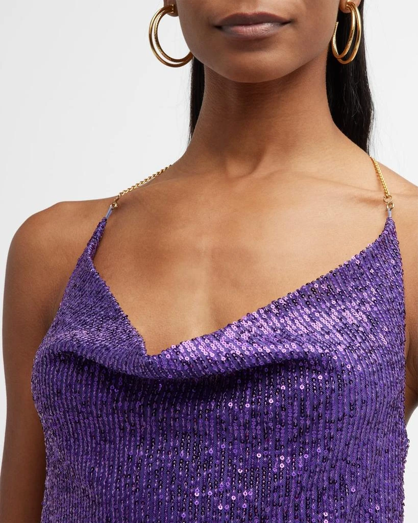 商品LACE The Label|Sequin Chain-Strap Mini Slip Dress,价格¥658,第5张图片详细描述