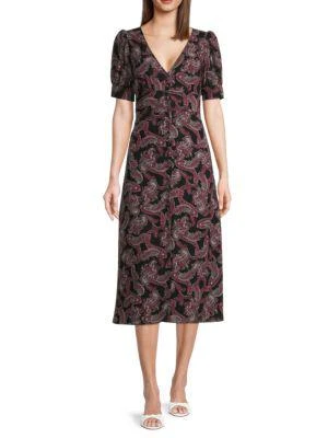 Paisley Georgette Midi Dress 商品