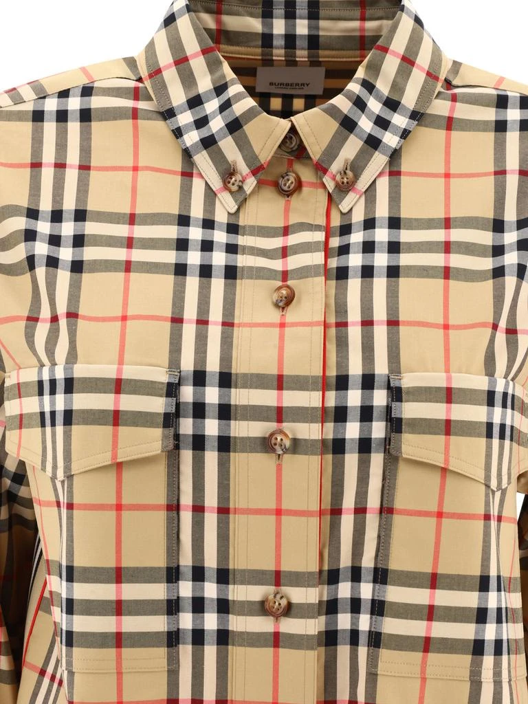 商品Burberry|Check Shirt Shirts Beige,价格¥3863,第3张图片详细描述