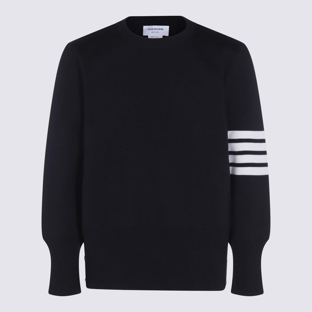Shop Thom Browne Blue Wool Knitwear on Sale at BeyondStyle – Get
