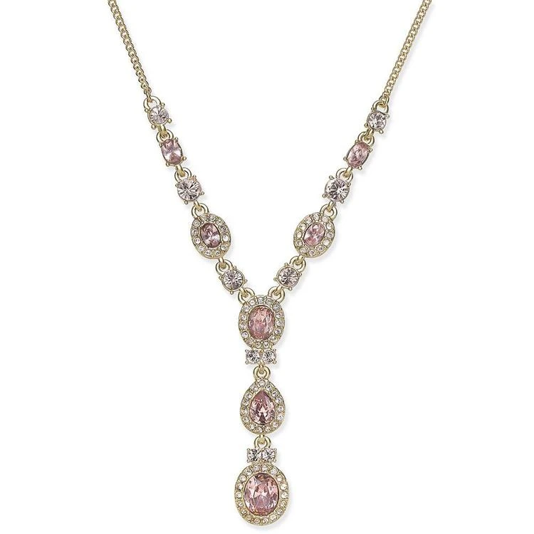 商品Givenchy|Gold-Tone Pink and Clear Crystal Lariat Necklace,价格¥584,第1张图片