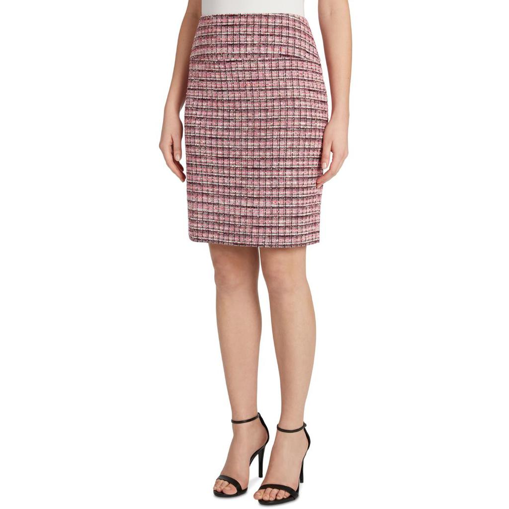 Tahari ASL Womens Tweed Below Knee Midi Skirt商品第1张图片规格展示