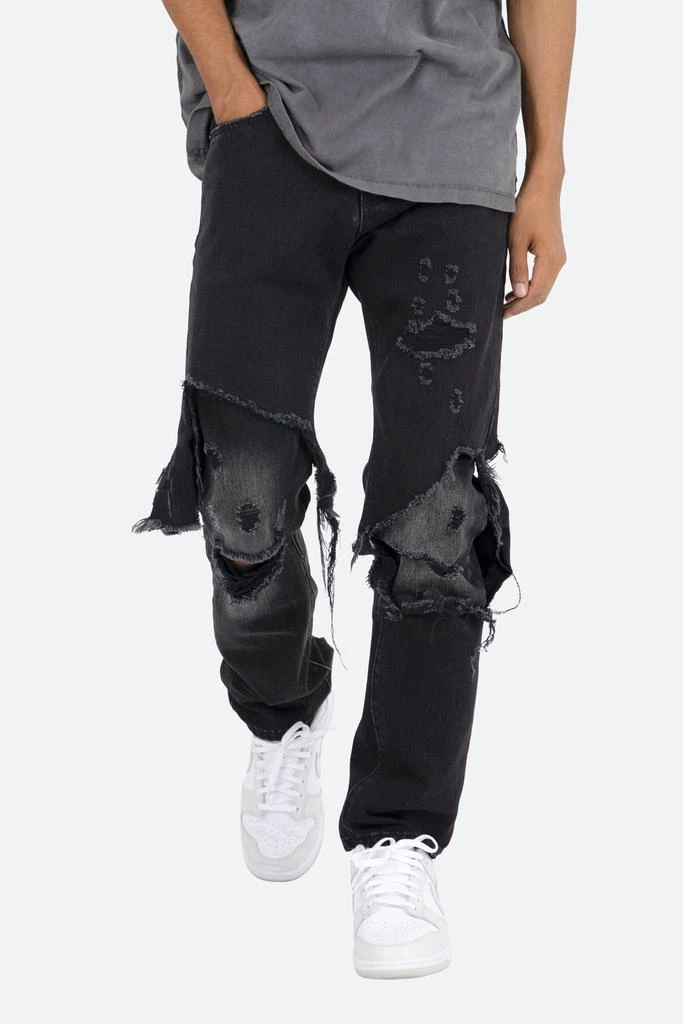 D264 Layered Straight Denim - Black/Black 商品