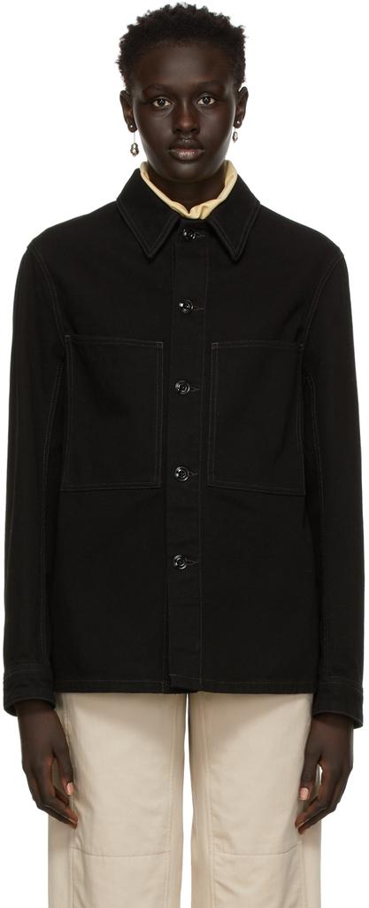 Black Denim Overshirt Jacket商品第1张图片规格展示