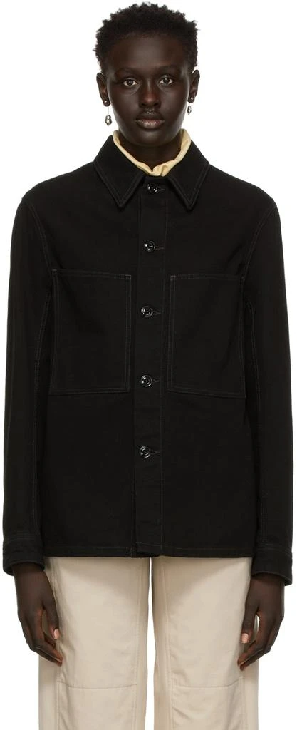 商品Lemaire|Black Denim Overshirt Jacket,价格¥2428,第1张图片