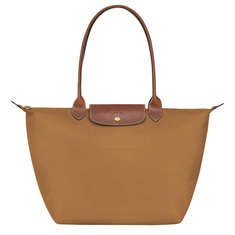 LONGCHAMP/珑骧 女士深蓝色帆布金色五金按扣拉链开合大号托特包 商品