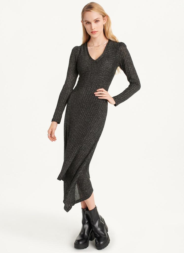 Sparkle Ribbed Midi Dress商品第2张图片规格展示