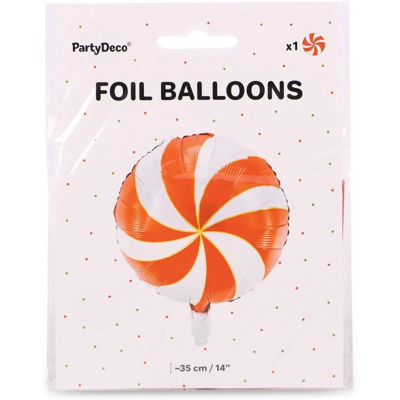 商品Party Deco|Foil balloon lollipop in red and white,价格¥16,第1张图片