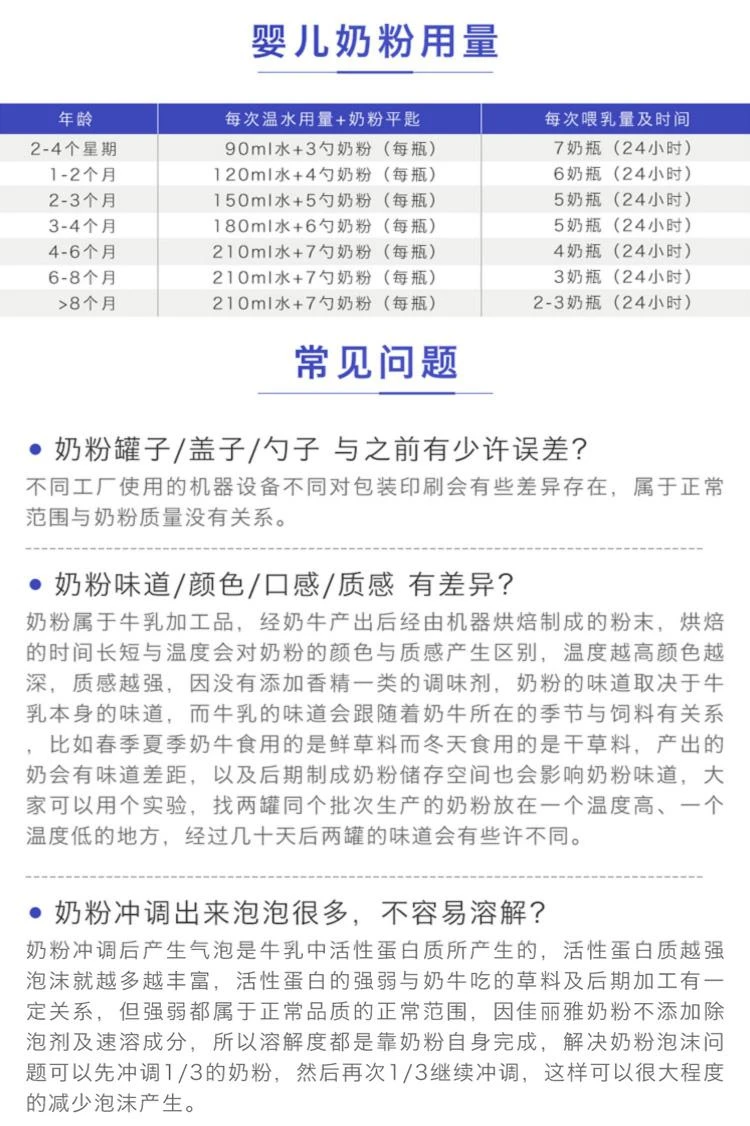 商品gallia|欧洲直邮Gallia 达能佳丽雅2段标准型婴儿奶粉900G*3罐 2020新包装,价格¥896,第7张图片详细描述