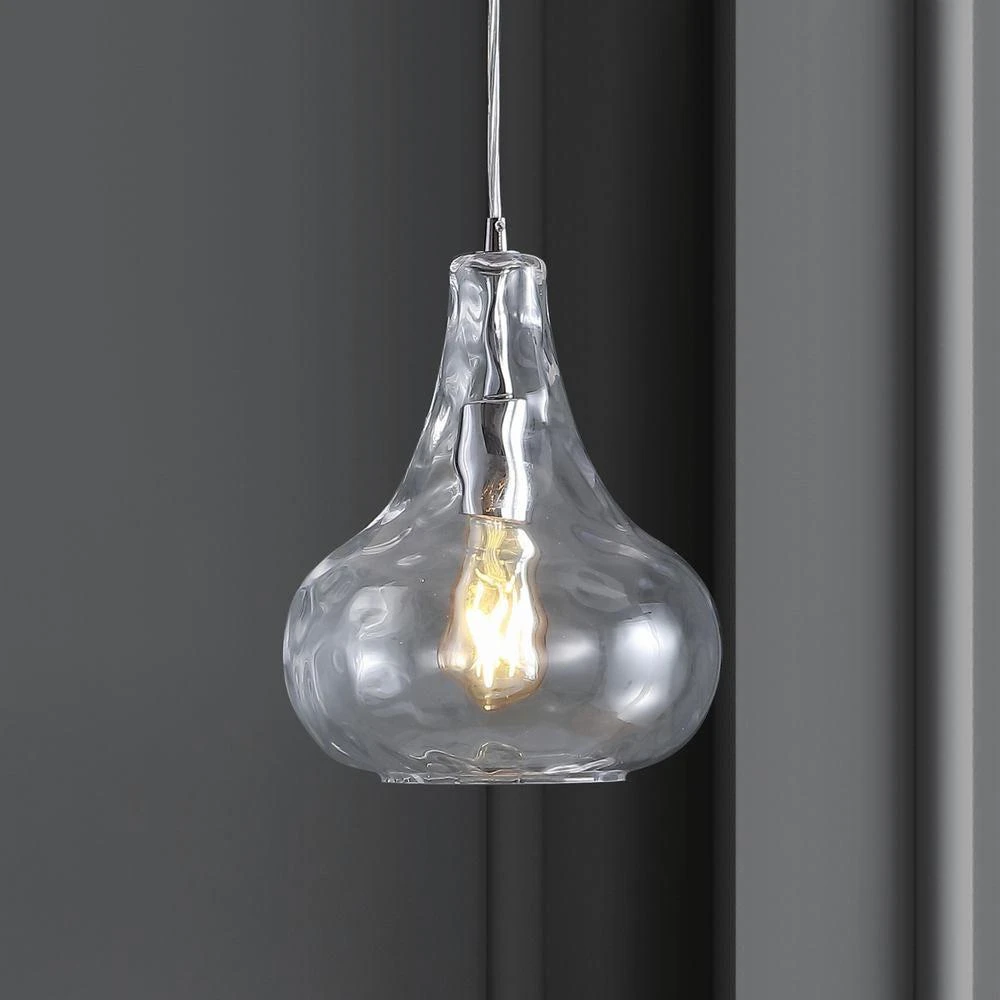 商品JONATHAN Y|Ferano 9" Adjustable Metal/Glass LED Pendant,价格¥678,第3张图片详细描述