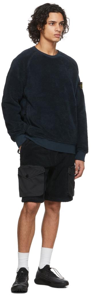 Navy Two Pocket Fleece Sweatshirt商品第4张图片规格展示