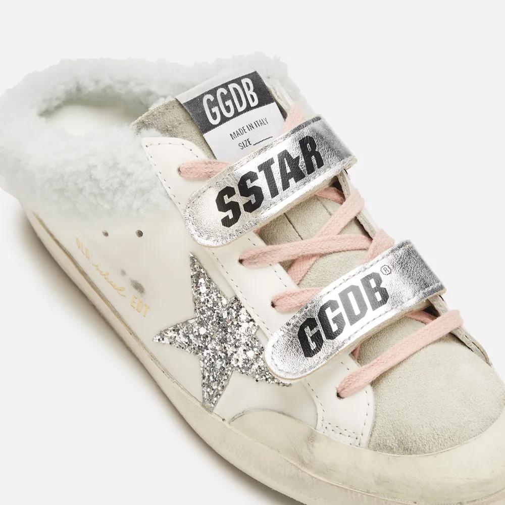 Golden Goose Women's Superstar Sabot Leather/Shearling Mules商品第3张图片规格展示