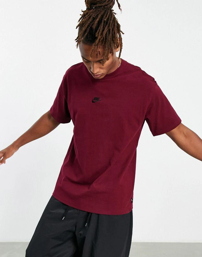 商品NIKE|Nike Premium Essentials heavyweight t-shirt in dark  beetroot,价格¥317,第1张图片