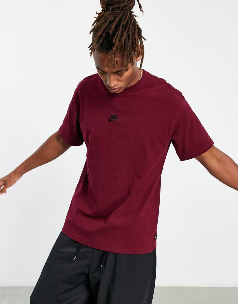 商品NIKE|Nike Premium Essentials heavyweight t-shirt in dark  beetroot,价格¥284,第1张图片