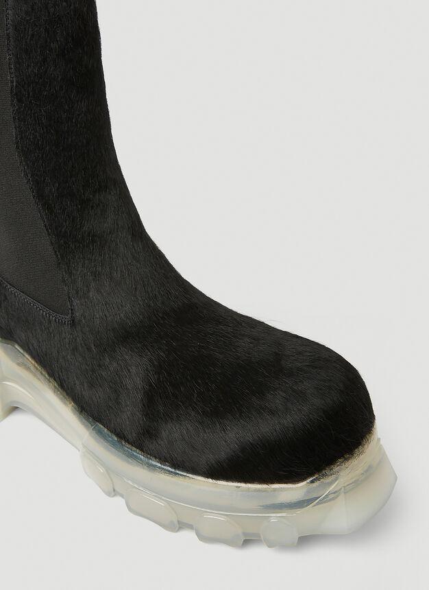 Hairy Chelsea Boots in Black商品第5张图片规格展示