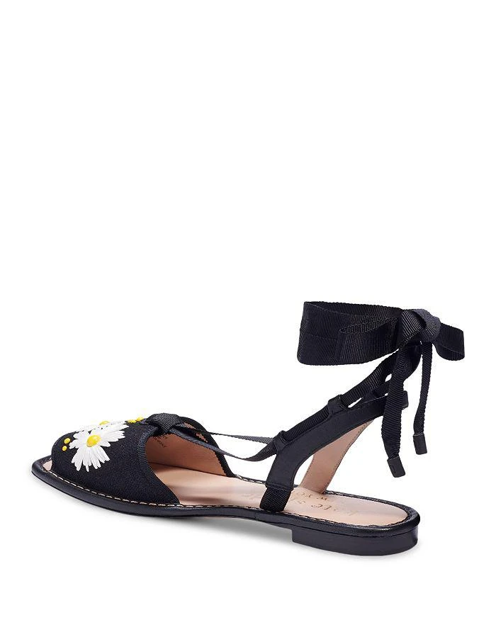 商品Kate Spade|Women's Michaela Square Toe Flower Decorated Fabric Sandals,价格¥803,第4张图片详细描述