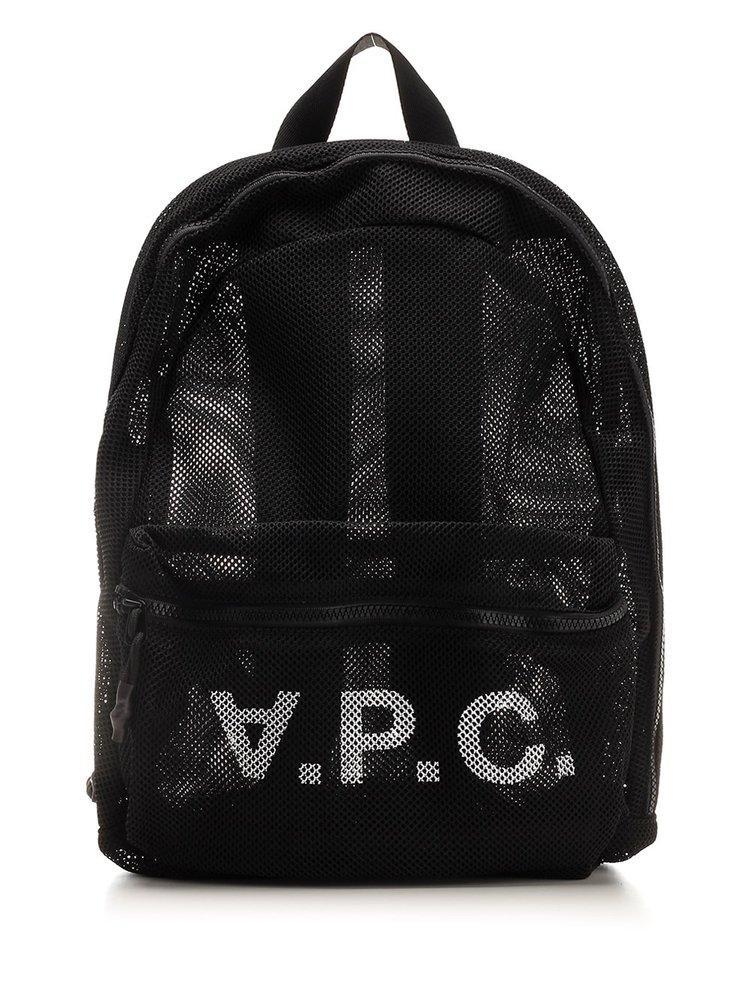 商品A.P.C.|A.P.C. V.P.C Logo-Printed Zipped Mesh Backpack,价格¥1306,第1张图片