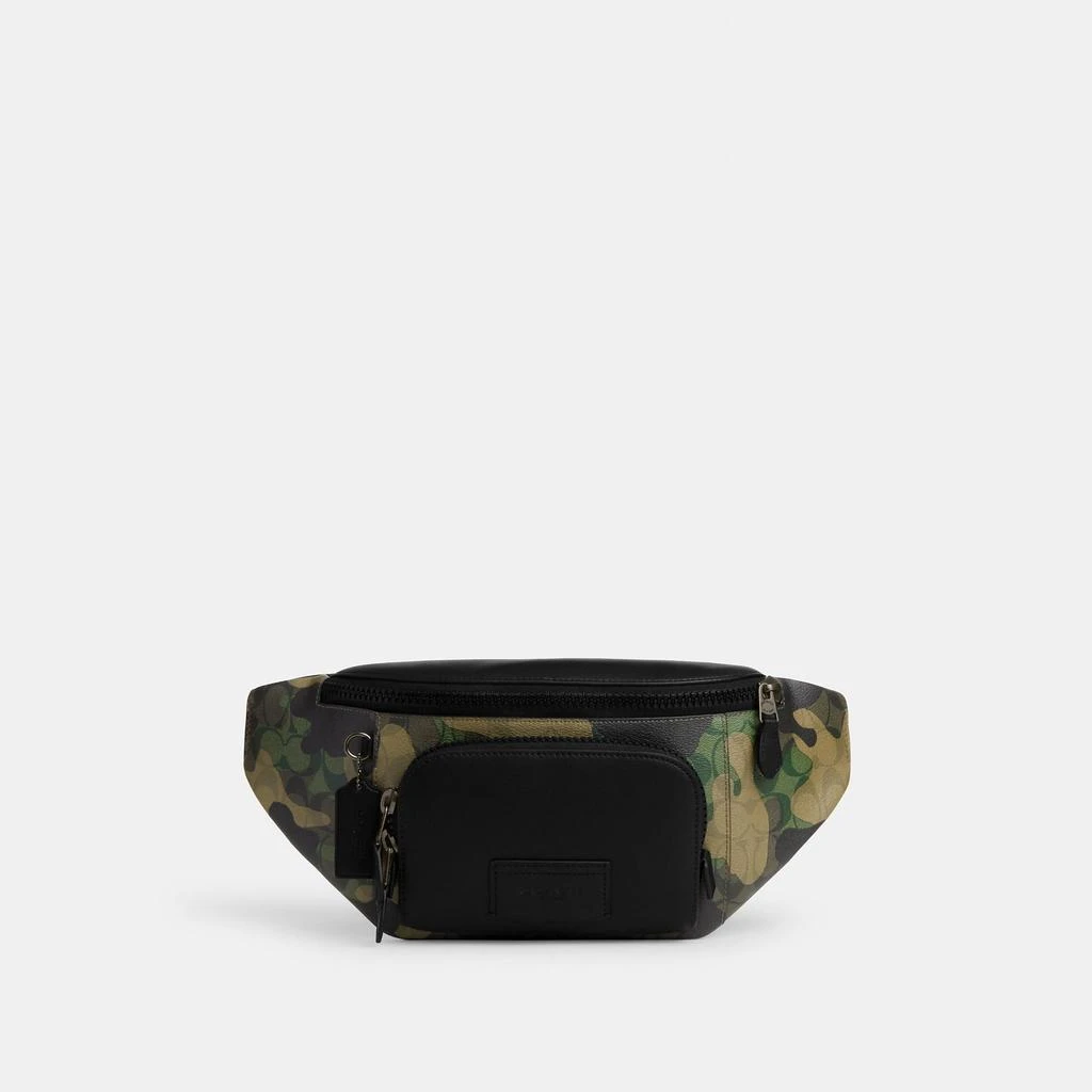 商品Coach|Coach Outlet Track Belt Bag In Signature Canvas With Camo Print,价格¥942,第1张图片