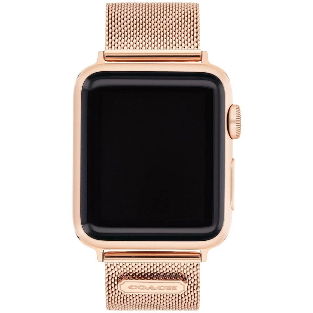 商品Coach|Rose Gold-Tone Mesh Bracelet 38/40/41mm Apple Watch Band,价格¥919,第1张图片