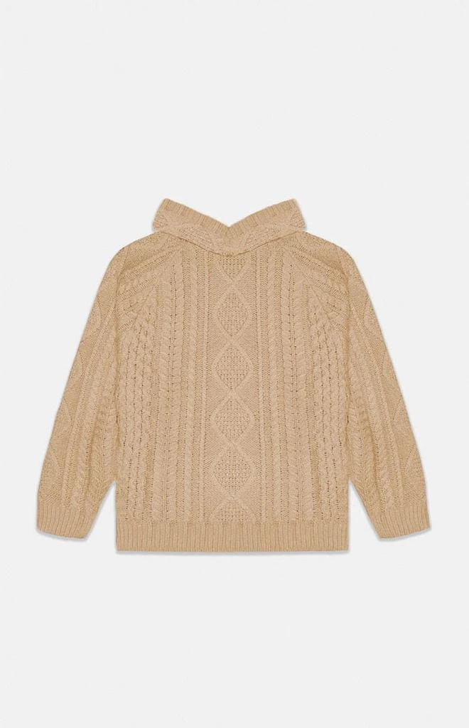 商品Essentials|Essentials Gold Heather Cable Knit Hoodie,价格¥324,第1张图片