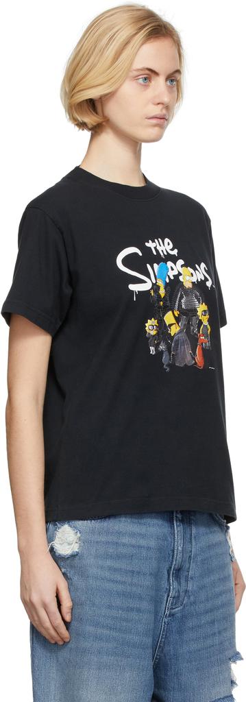 黑色 The Simpsons 联名 Small Fit T 恤商品第2张图片规格展示