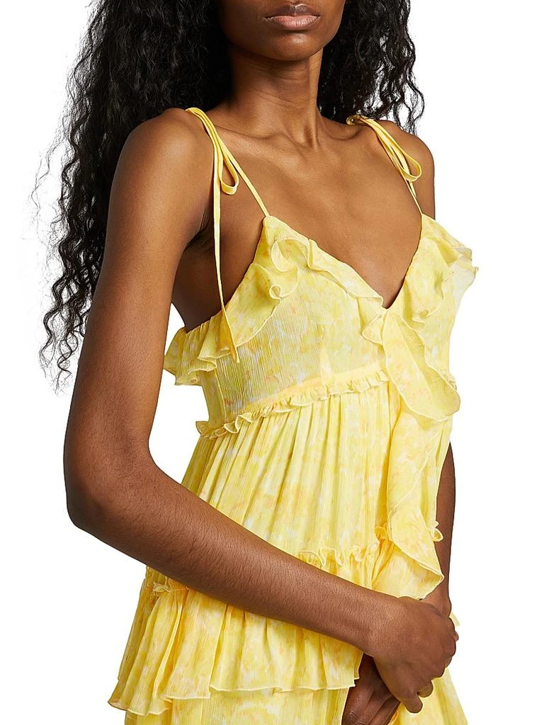 Fadrid Ruffle Chiffon Tiered Midi-Dress 商品
