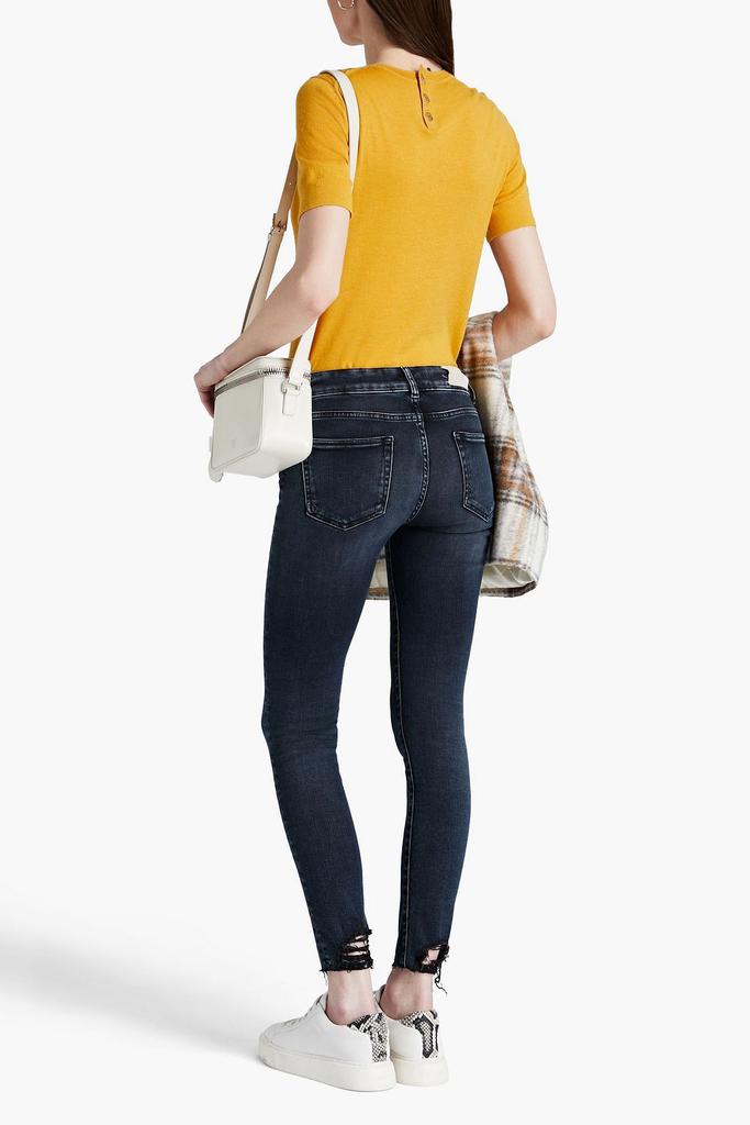 Distressed mid-rise skinny jeans商品第3张图片规格展示
