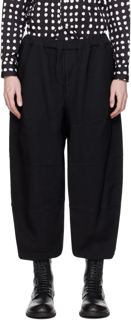 商品Black Comme des Garçons|Black Thick Gabardine Trousers,价格¥2801,第1张图片