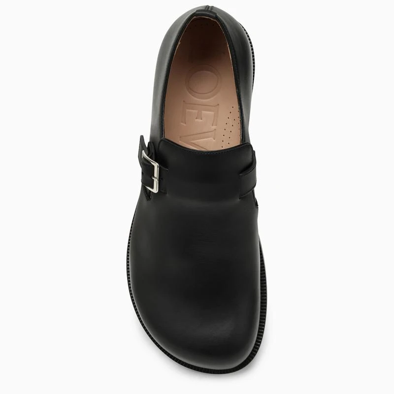 商品Loewe|Campo black calfskin derby with buckle,价格¥7377,第3张图片详细描述