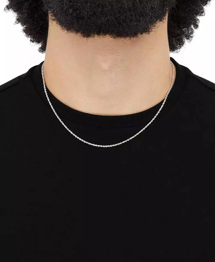 商品Italian Gold|Rope Chain 18" Collar Necklace in 14k White Gold,价格¥13238,第3张图片详细描述