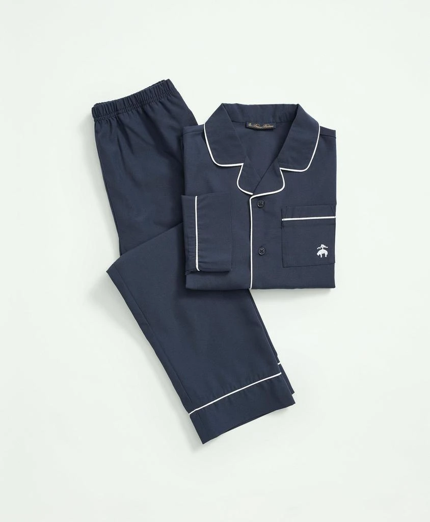 商品Brooks Brothers|Kids Long Sleeve Button Up Pajama Set,价格¥124,第1张图片