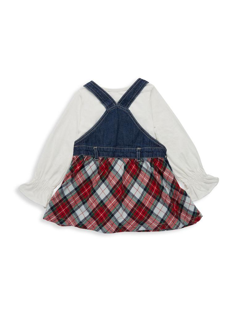 商品Tommy Hilfiger|Little Girl's 2 Piece Logo Top & Checked Dress Set,价格¥148,第4张图片详细描述