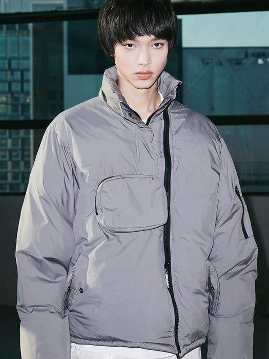 商品MISTERCHILD|Padded Anorak Jacket Gray,价格¥1088,第3张图片详细描述