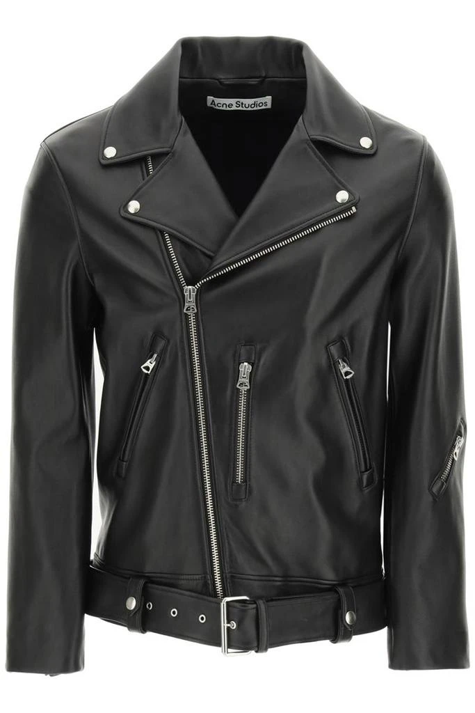 商品Acne Studios|Acne studios leather biker jacket,价格¥8963,第1张图片