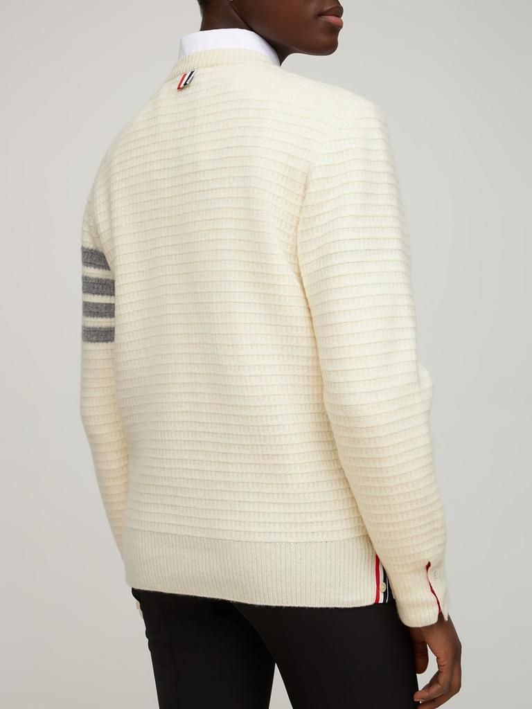 商品Thom Browne|Wool & Cashmere Knit Four Bar Sweater,价格¥11049,第4张图片详细描述