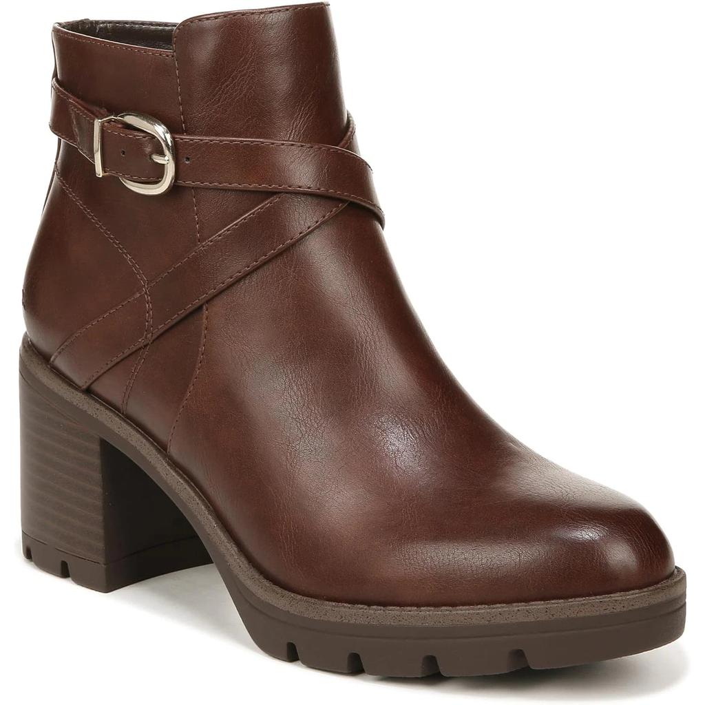 Madalynn Boots Women's Cinnamon Faux Leather Ankle Booties Lion918 image 2