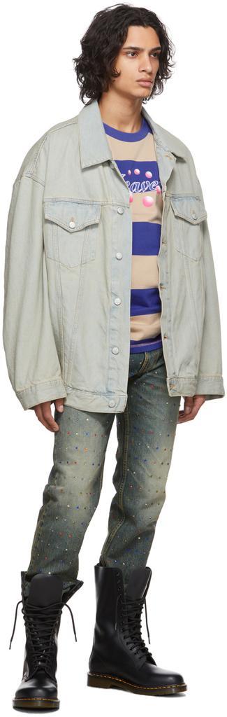 商品Marc Jacobs|Blue & Beige Stripe Long Sleeve T-Shirt,价格¥739,第6张图片详细描述