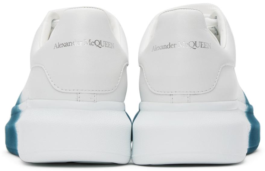 White & Green Felted Oversized Sneakers商品第4张图片规格展示