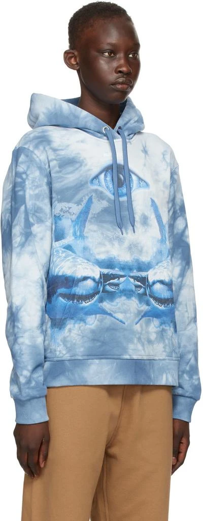 商品Burberry|Blue Oversized Shark Print Hoodie,价格¥6174,第2张图片详细描述