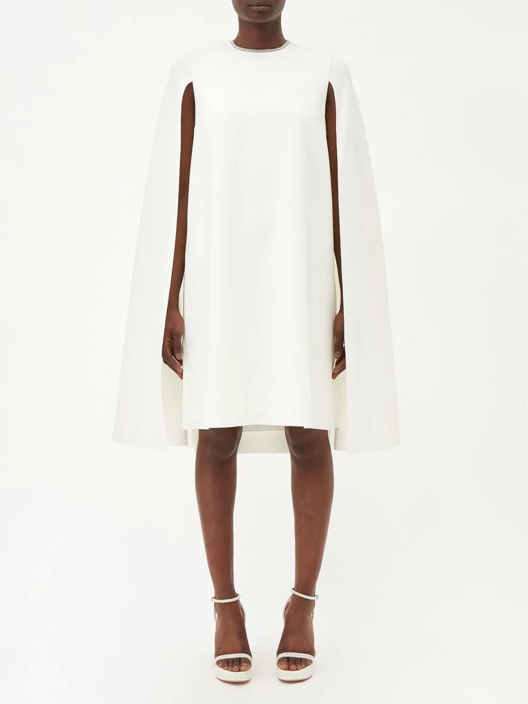 商品ROKSANDA|Twiggy lace-trimmed crepe cape mini dress,价格¥6638,第1张图片