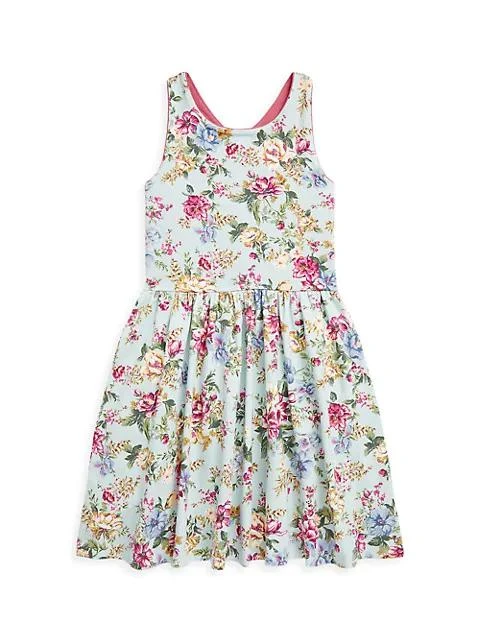 商品Ralph Lauren|Little Girl's &amp; Girl's Floral Crossback Dress,价格¥244,第1张图片