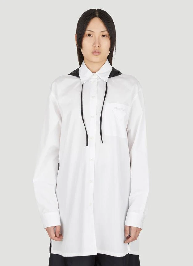 商品Prada|Hooded Classic Shirt in White,价格¥15908,第1张图片