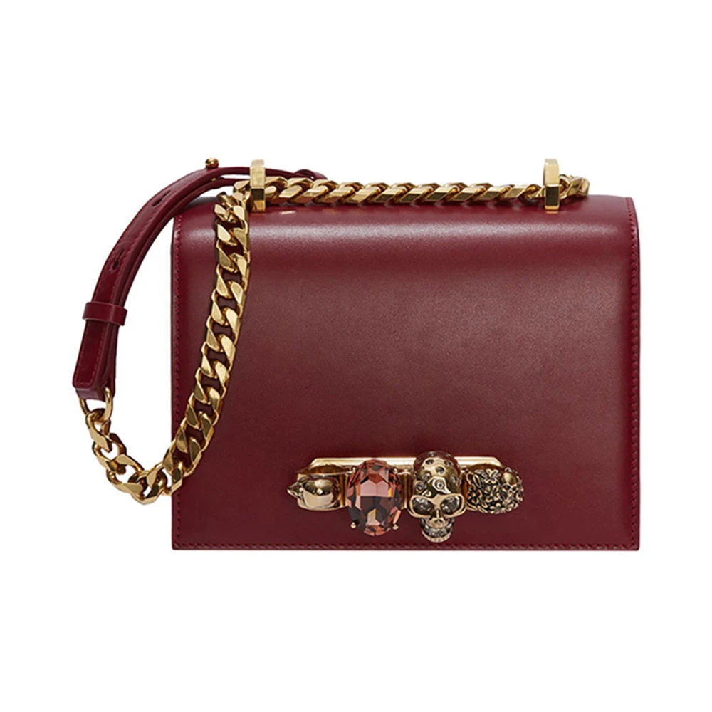商品[国内直发] Alexander McQueen|ALEXANDER MCQUEEN 红色女士斜挎包 558541-CMO0T-5540,价格¥4919,第1张图片