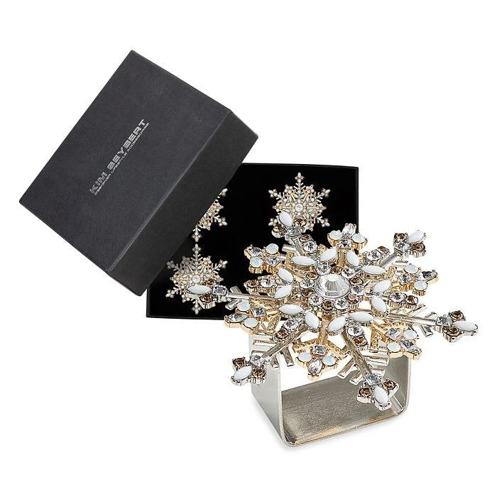 商品Kim Seybert|Snowflake Napkin Ring Set,价格¥516,第3张图片详细描述