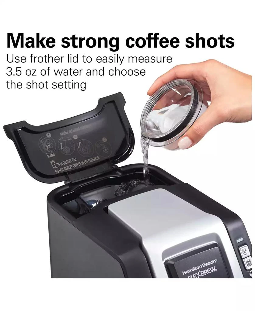 商品Hamilton Beach|FlexBrew Dual Single Cup Coffee Maker with Milk Frother,价格¥801,第5张图片详细描述