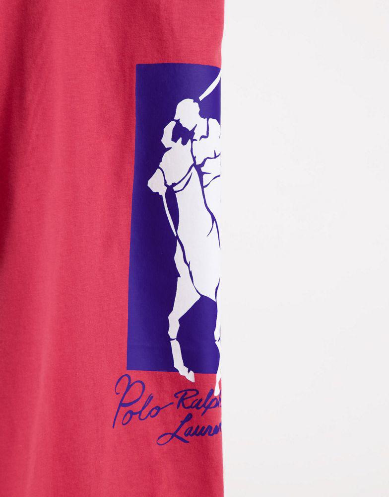 Polo Ralph Lauren large player print t-shirt in red商品第4张图片规格展示