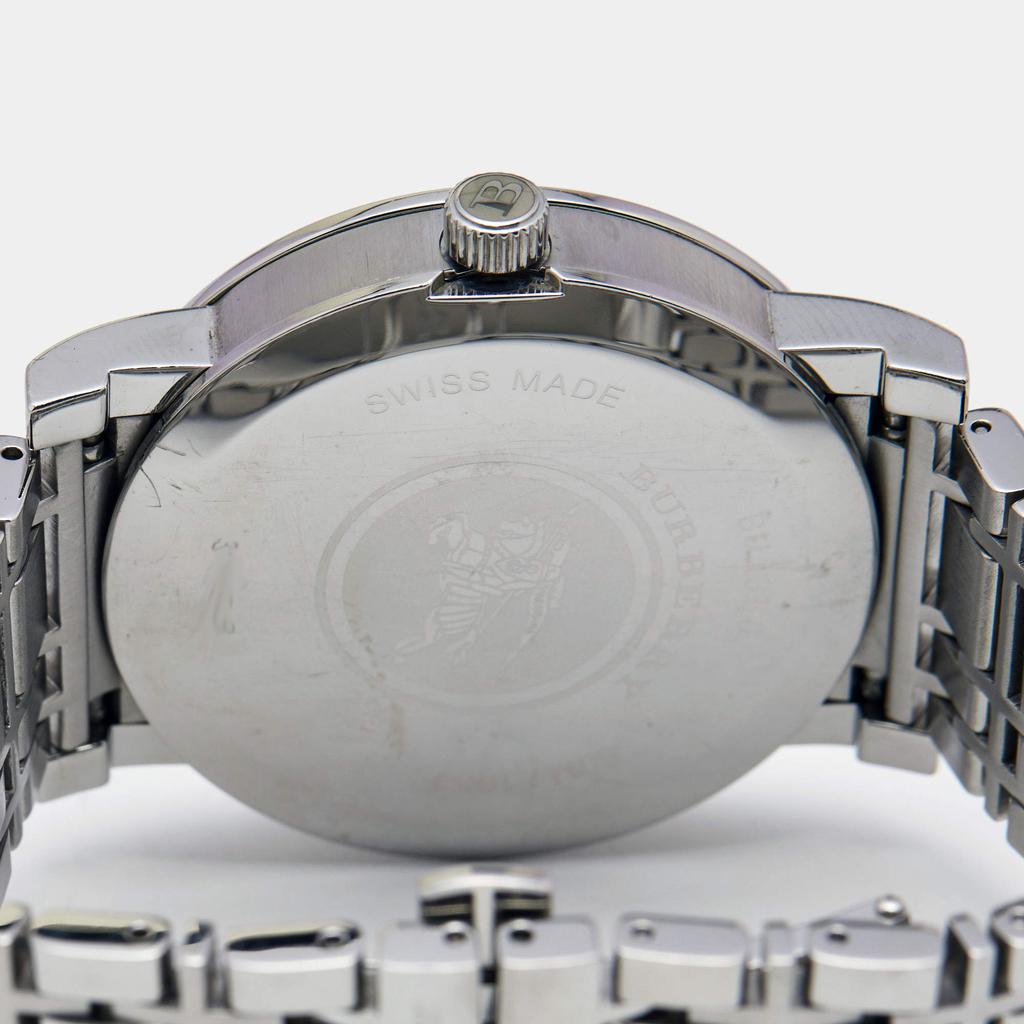 Burberry Silver Stainless Steel Heritage BU1350 Men's Wristwatch 38 mm商品第4张图片规格展示